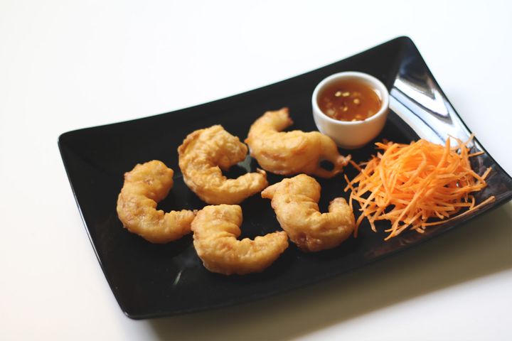 Golden Fried Prawns